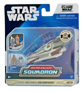 0170 Jazwares 191726799092 Star Wars Micro Galaxy Squadron Series 8 Mace Windu Jedi Starfighter #0170 Chase