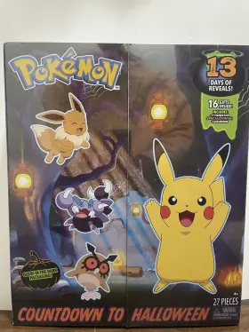 Jazwares 191726817734 Pok Mon 2024 Halloween Countdown Advent Calendar 16 Gift Playset New