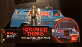 Jazwares 191726889359 World Of Stranger Things The Squawk Van Play Set 3.75 Inch And Steve Harrington Rare