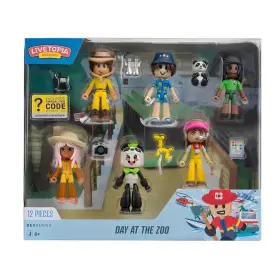 Jazwares 400818912586 Livetopia Day At The Zoo Roblox Figures 12-piece Set 2024 With Code