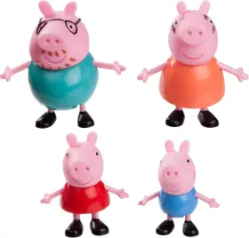 Jazwares 681326926115 Peppa Pig Family 4-figure Pack - Mummy Daddy George For 2 Years Toddlers