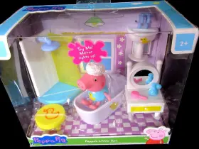 Jazwares 681326926276 Peppa Pig Little Rooms Play Set Peppas Spa Mirror Lights Up-shower-nib