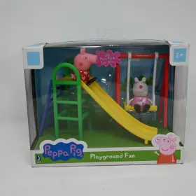 Jazwares 681326926917 Peppa Pig Playground Fun Playset Slide Swing And Figures Ages 2