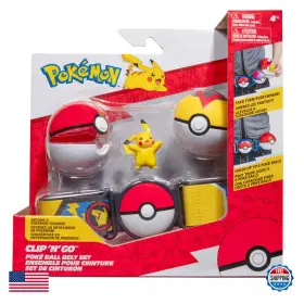 B0c8zjmws3 Jazwares Pokmon Pikachu Clip N Go Belt Set - 2-inch Battle Figure