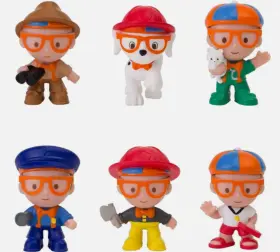 Blz0030 Jazwares Blippi Mini Heroes Squishables 2 Pack Inch Mystery Career Figures For Kids
