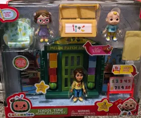 Cmw0096 Jazwares Cocomelon School Time Deluxe Playtime Set Jj Figure 8 Pieces Plastic