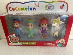 Jazwares Llc 191726397830 Cocomelon Winter Family Figure Set 4 Tomtom Jj Yoyo Bingo