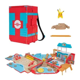 Pkw4464 Jazwares Llc Portable Transforming Backpack Playset With 2-inch Pikachu Battle Figure