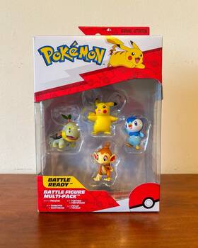 Jazwares Pkm4333 Pokemon Sinnoh Starters And Pikachu Battle Figure Set 4-pack