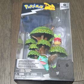 Jazwares Pkw2768-102722-tc Pok Mon Summer Forest Environment Playset Applin And Bulbasaur Boxed