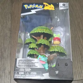 Pkw2768-102722-tc Jazwares Pok Mon Summer Forest Environment Playset Applin And Bulbasaur Boxed