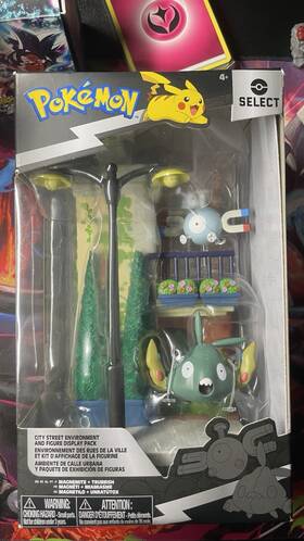 Jazwares Pkw3682-021425-tm Pok Mon Figure Magnemite Trubbish City Street Environment Sealed