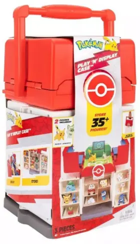 Pkw4048 Jazwares Pokemon Play Ftnft Display Case Carry Playset With Pikachu And Sprigatito Figures