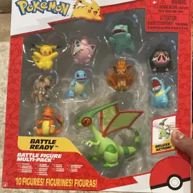 Pkw4337-q08252-dp Jazwares Pok Mon 10 Figure Battle Playset Pikachu Jigglypuff Bulbasaur Squirtle
