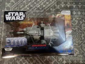 Swj0167-090825-gc Jazwares Star Wars Micro Galaxy Squadron At-te Playset Captain Rex Trooper New