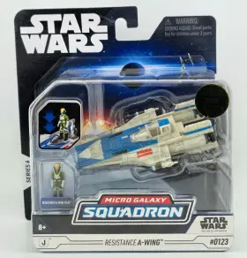 Swj0336 Jazwares Star Wars Micro Galaxy Squadron Series 6 Resistance A-wing #0123 Chase In Hand