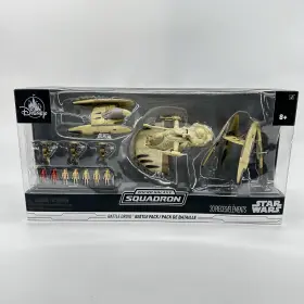 Swj0384-wb-7l-01 Jazwares Star Wars Micro Galaxy Squadron Battle Droid Pack Beige Playset