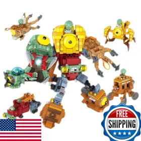 B0ch2v91t8 Jhesao 1 Pcs Plants And Zombies Toys Assembly Action Figures Pvz Assemblable