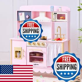 Joybubbla B0fsznnx46 Wooden Play Kitchen For Toddlers Modern Kids Playset