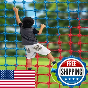 B0d8j57hwm Jumptrzz Climbing Cargo Net - Heavy Duty Large Military For Kids Outdoor