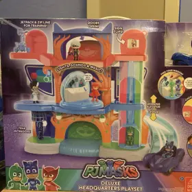 24566 Just Play Pj Masks Deluxe Headquarters Playset Lights Sound Catboy Gekko Owlette