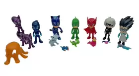 24670 Just Play Disney Junior Pj Masks 16 Pc. Deluxe Figure Set. 9 Figures 3 Pets Accessories