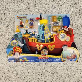 Just Play 38796 Disney Junior Mickey Mouse Funhouse Treasure Adventure Pirate Ship Playset