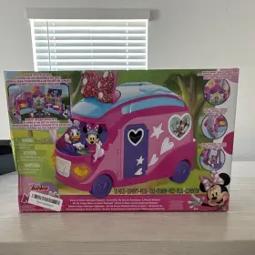 88197 Just Play Disney Minnie Mouse Glamper Van Playset With Daisy Duck Lights Up