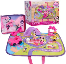 88237 Just Play Disney Junior Minnie Mouse Around The Town Mat 9-pieces Figure Playset New