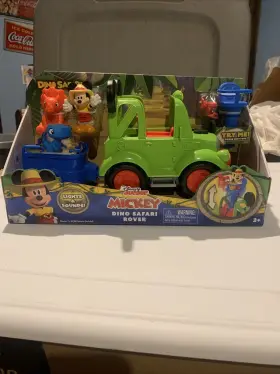 Just Play 886144380891 Disney Junior Mickey Mouse Funhouse Dino Safari Rover 6-piece Set With Figures New