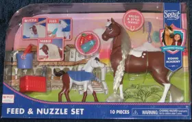 Just Play 886144393129 New Spirit Riding Free Feed And Nuzzle Set 10 Pc Horse Foal Playset Ship