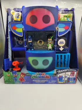 95255 Just Play New Licensed Pj Masks Mission Control Hq Playset With Catboy And Romeo Figures