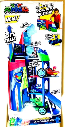 Just Play/ Pj Masks 886144958069 2 In 1 Mobile Hq Transforming 3ft Tall Playset Ages 3 Toy Gift