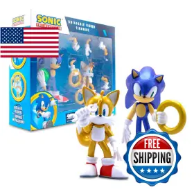 B0cpghcqpy Just Toys Llc Sonic The Hedgehog Metallic And Tails 4 Inch Action Figures Buildable