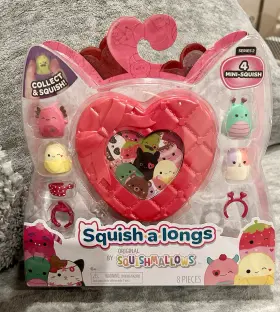 Kellytoy 191726850694 Squishmallows Squish-a-longs Series 2 Valentine 1-inch Mini Figure 4-pack Red