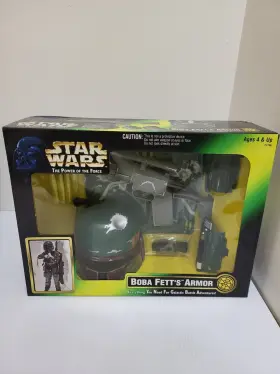 Kenner 076281277967 1997 Star Wars Potf Boba Fetts Armor Set Helmet Blaster Gauntlets And More