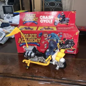 Kenner 076281663302 Police Academy Crash Cycle With Box 100% Complete 1989 Tested And Works
