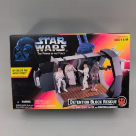 27598 Kenner Vintage Star Wars Potf Detention Block Rescue Playset 1996