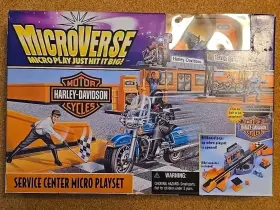 55026 Kenner Microverse Harley-davidson Service Center Playset Vtg 1996