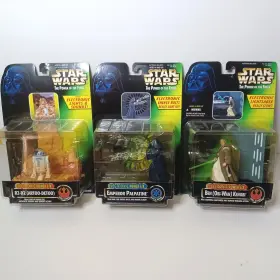 69615 Kenner Star Wars Electronic Power F/x Lot 3 R2 D2 Palpatine Obi Wan Ben Kenobi New 1997
