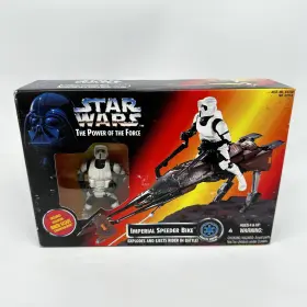 69765 Kenner Vintage Star Wars Potf Imperial Speeder Bike Biker Scout Figure Vehicle