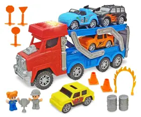 Kid Connection 698567959611 Jumbo Ramp Hauler Play Set 16 Pieces