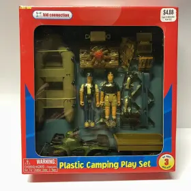 Kid Connection 832955003009 Plastic Camping Play Set Raft Atv Campfire Figures