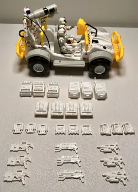 3831 Lanard Vintage Star Force Planet Rover Vehicle Figures Lot 80s Space Corps Set