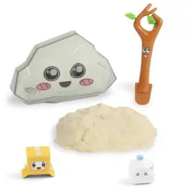 B0ck3kjtxt Lankybox Dig-n-discover Mystery Rocky Mini Figure Set With Moldable Play Sand