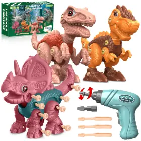 B0c98tzvjm Laradola Take Apart Dinosaur Toy Stem Electric Drill Play Set For Kids 3-8