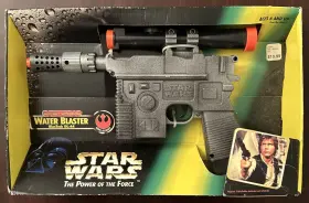 8402-0 Larami Star Wars Potf Water Blaster Dl-44 Battery Operated Dark Metallic Gray Nib 1996