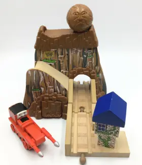 Lc09955 Learning Curve Thomas And Friends Boulder Mountain Collapsing Building Thumper Wooden Train Set
