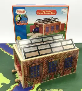 Lc99318 Learning Curve Thomas And Friends The Works Engine Repair Shop Wooden Railway Train Track 2001