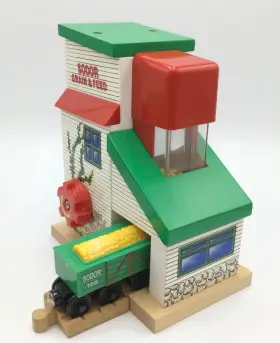 Lc99331 Learning Curve Thomas And Friends Grain Loader Complete Set Wooden Clickity Clack Train Track Vtg